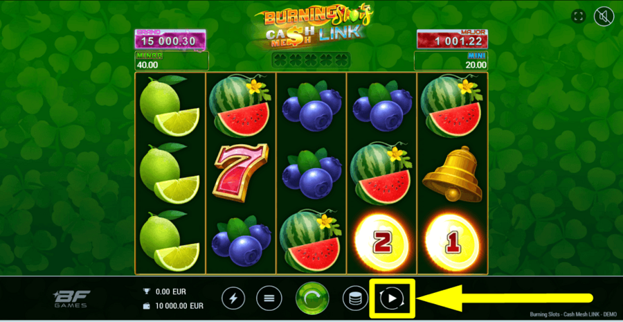 Burning Slots Cash Mesh Link Autoplay Feature