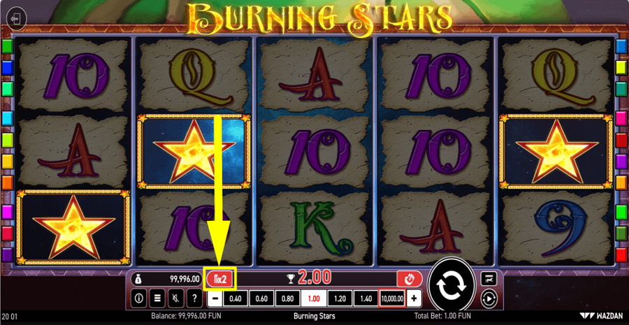 Burning Stars Gamble Feature