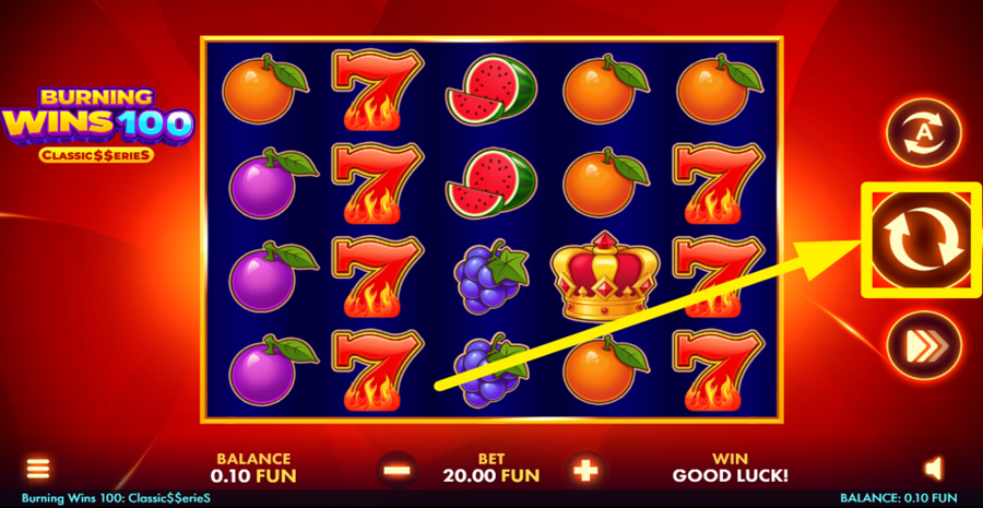 Burning Wins 100 Classic Series Spin