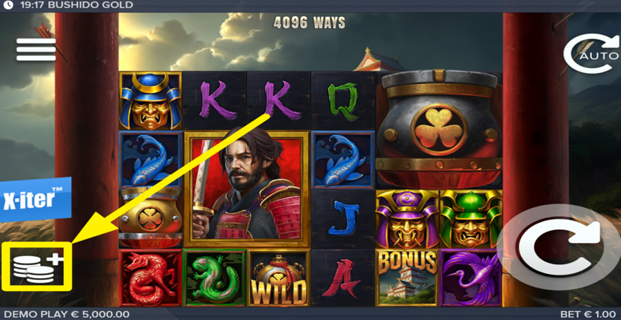 Bushido Gold Adjust Bet