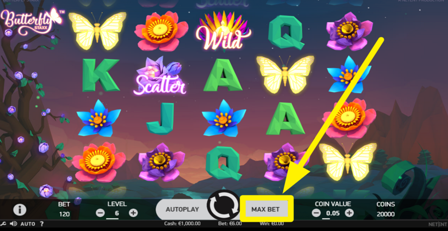 Butterfly Staxx Max Bet