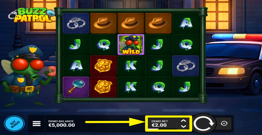 Buzz Patrol Adjust Bet