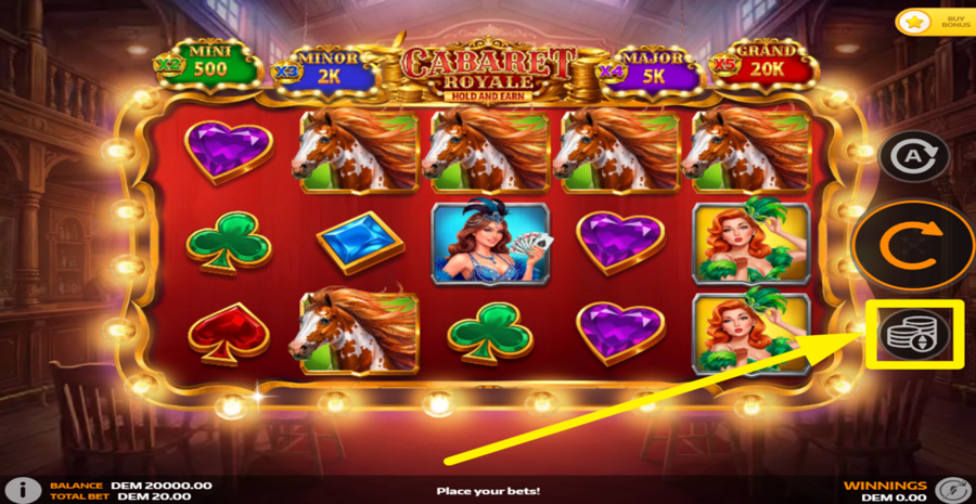 Cabaret Royale Adjust Bet