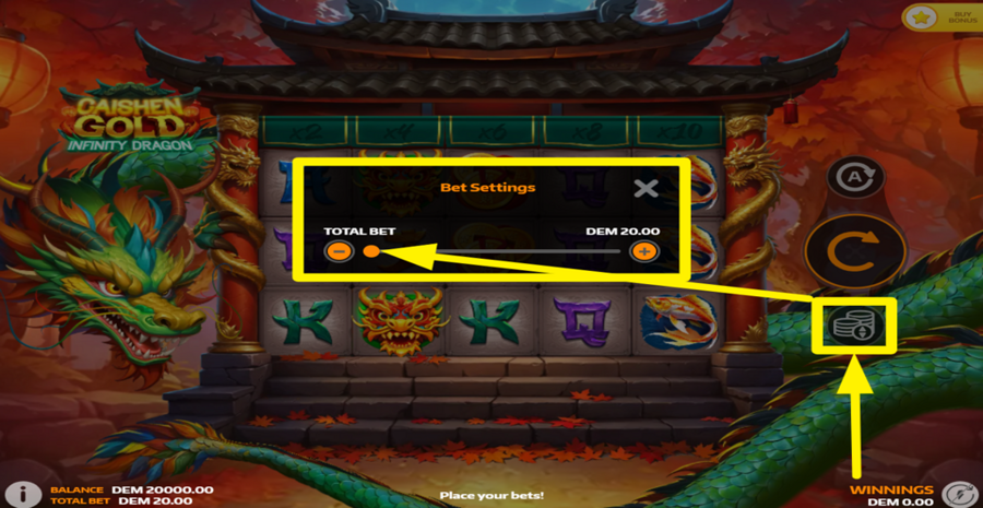 Caishen Gold Infinity Dragon Adjust Bet