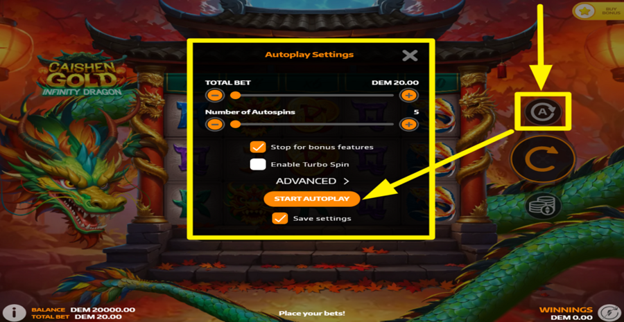 Caishen Gold Infinity Dragon Autoplay