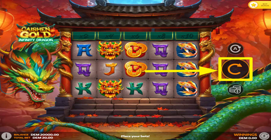 Caishen Gold Infinity Dragon Spin