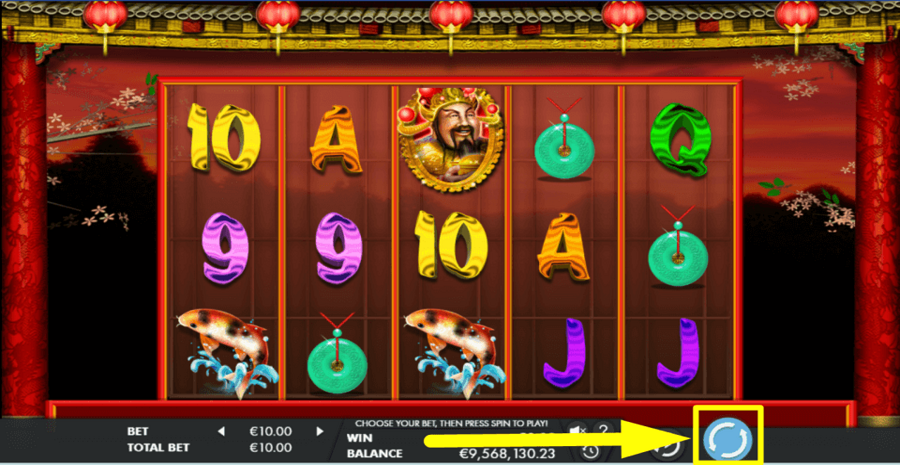 Caishens Fortune Spin Button