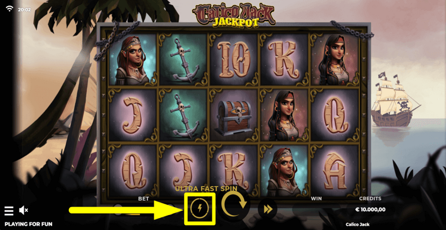 Calico Jack Jackpot Fast Play Feature