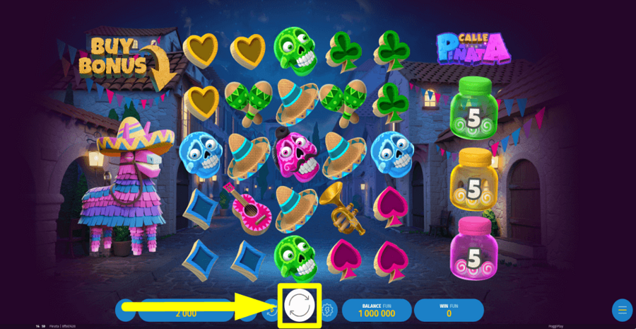 Calle Pinata Spin Button