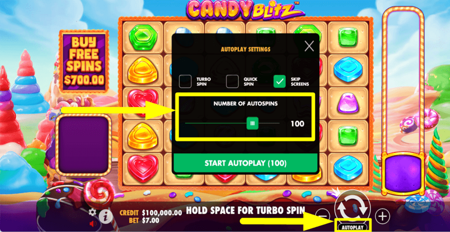 Candy Blitz Autoplay Feature