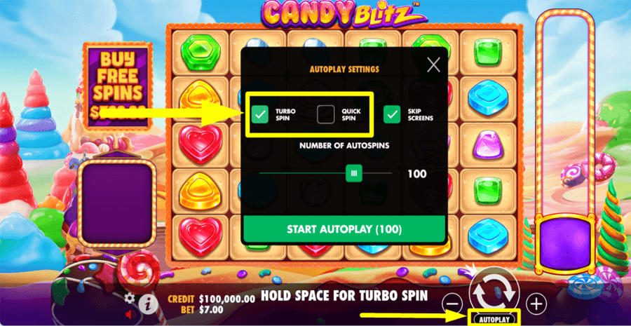Candy Blitz Fast Play Feature