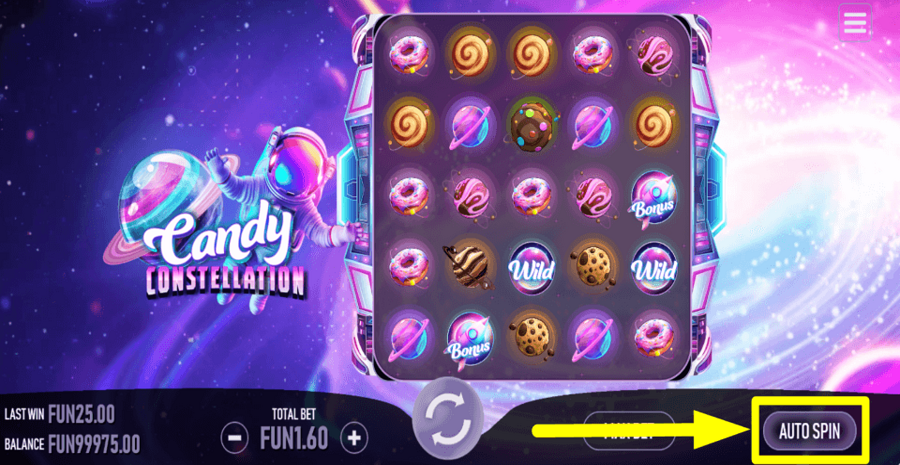 Candy Constellation Autoplay Feature