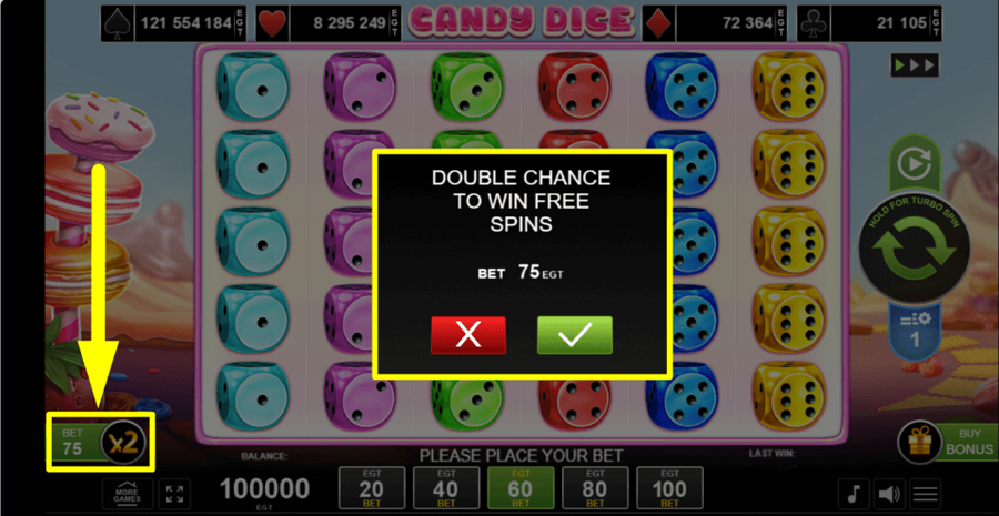 Candy Dice Chance Feature