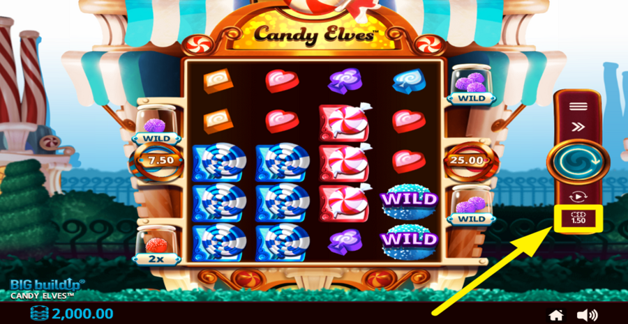 Candy Elves Adjust Bet