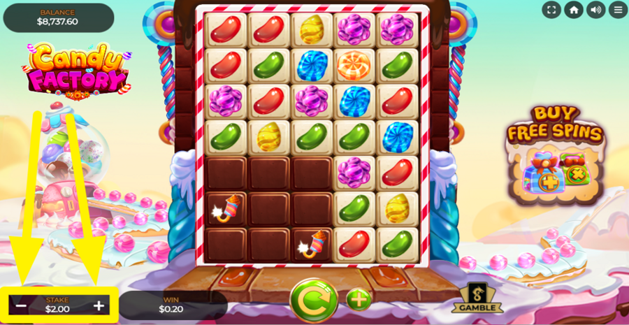 Candy Factory Adjust Bet