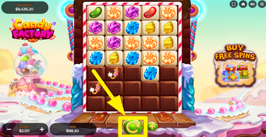 Candy Factory Spin Button