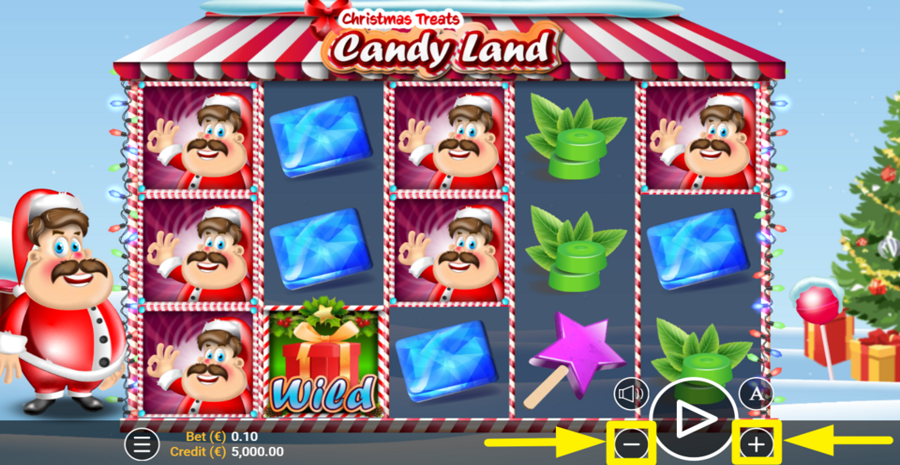 Candy Land Christmas Treats Adjust Bet