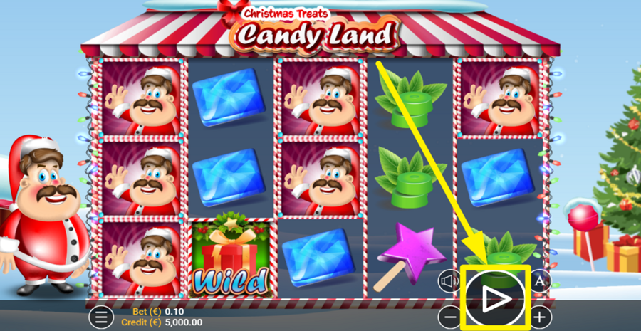 Candy Land Christmas Treats Spin Button