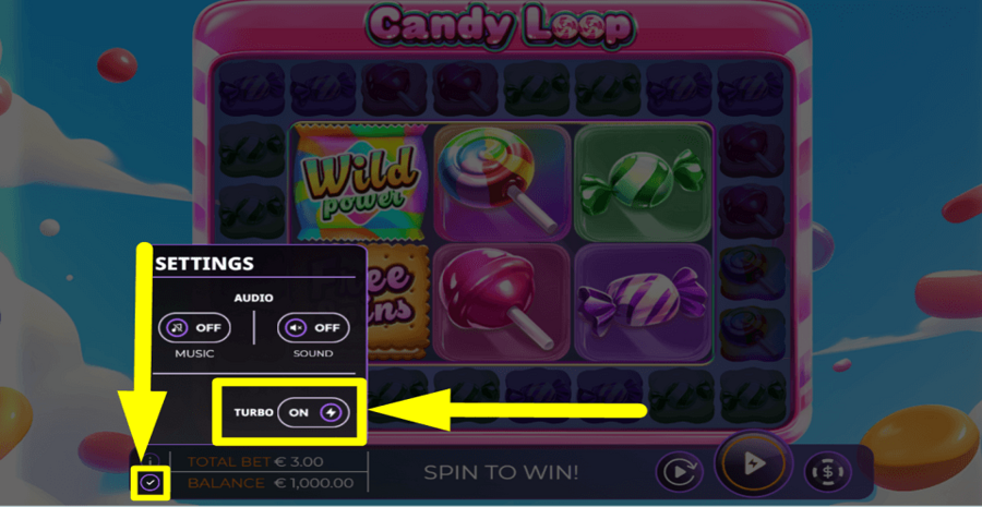 Candy Loop Turbo Feature