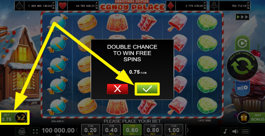 Candy Palace Christmas Edition Extra Bet