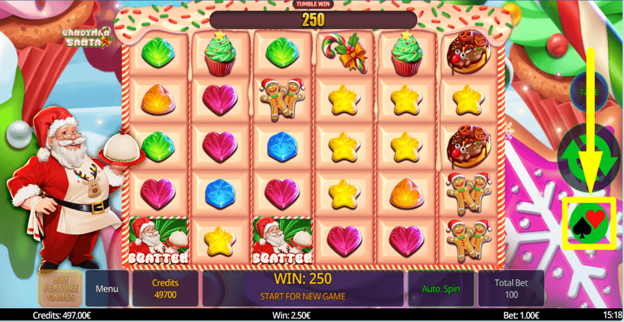 Candyman Santa Gamble Feature