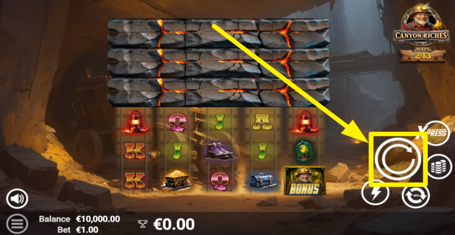 Canyon Riches Spin Button