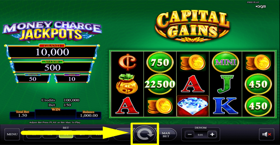 Capital Gains Spin Button