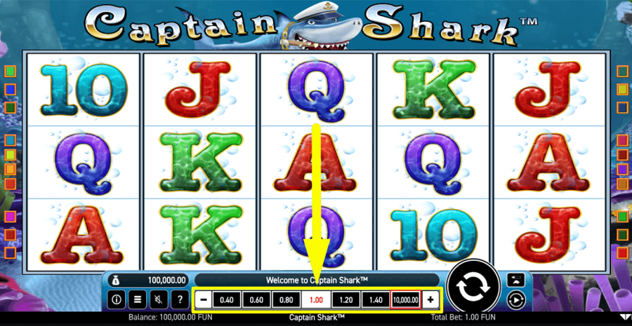Captain Shark Bet Value
