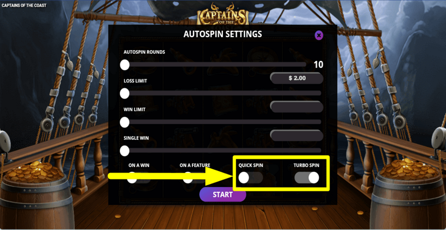 Captains Of The Coast Fast Spin Feature
