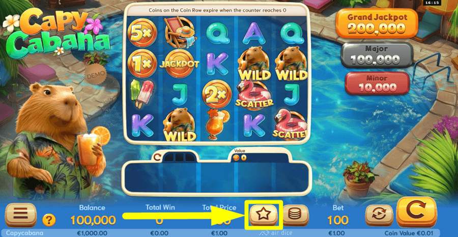 Capycabana Buy Feature