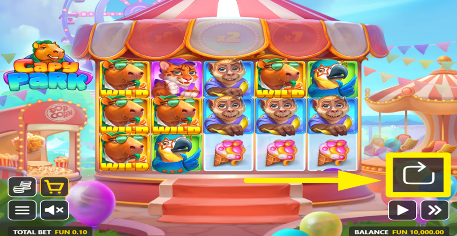 Capypark Spin Button