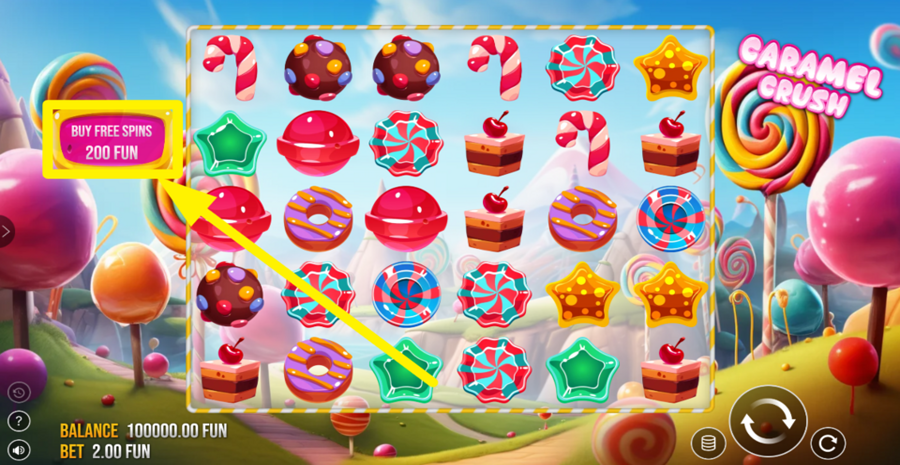Caramel Crush Buy Free Spins