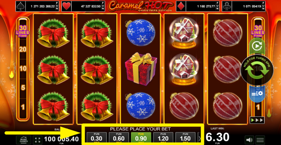 Caramel Hot Christmas Edition Adjust Bet