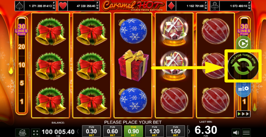 Caramel Hot Christmas Edition Spin Button
