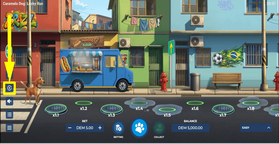 Caramelo Dog Lucky Run Autoplay Feature