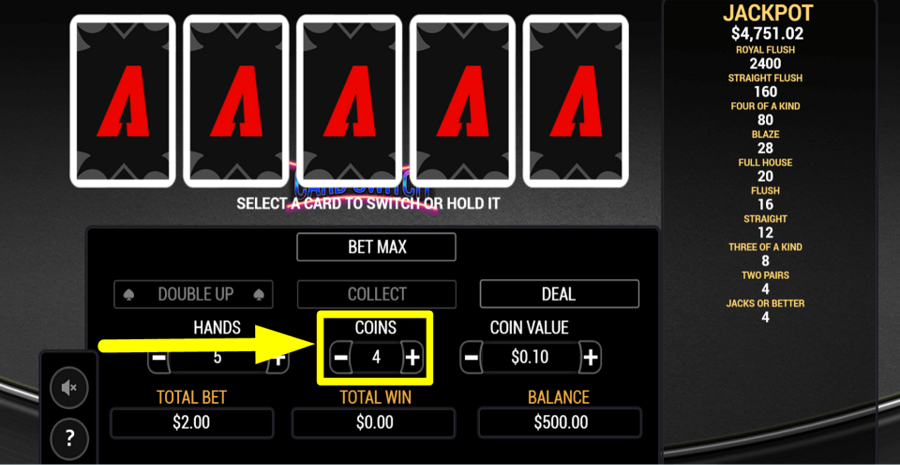 Card Switch Coins