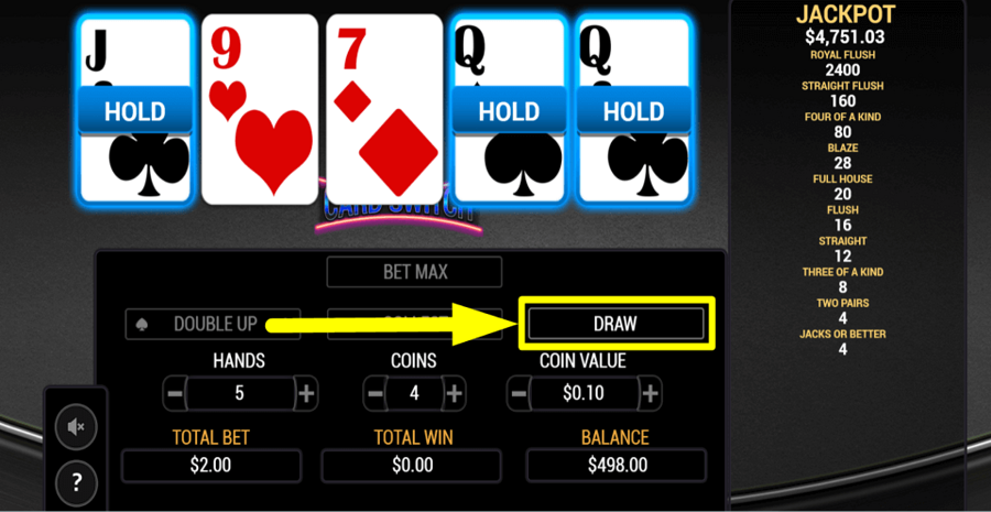 Card Switch Draw Button