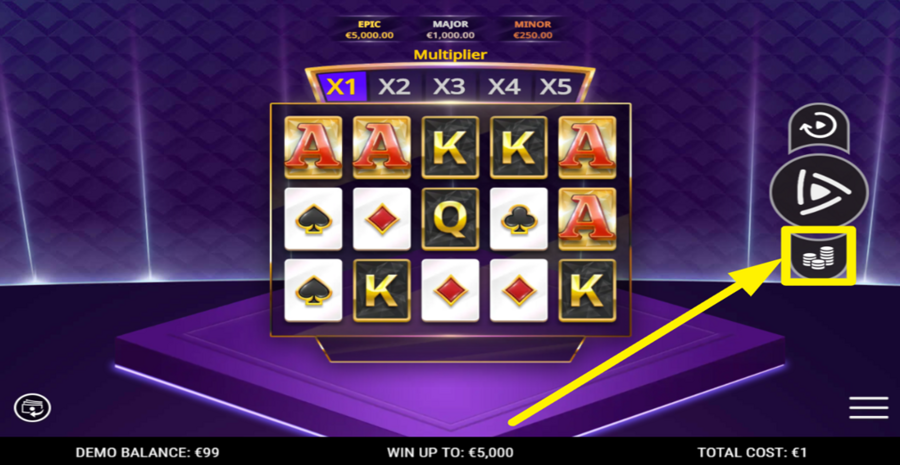 Cards Of Fortune Adjust Bet
