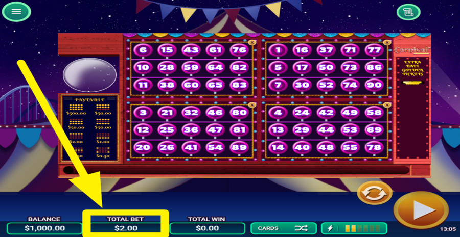 Carnival Adjust Bet