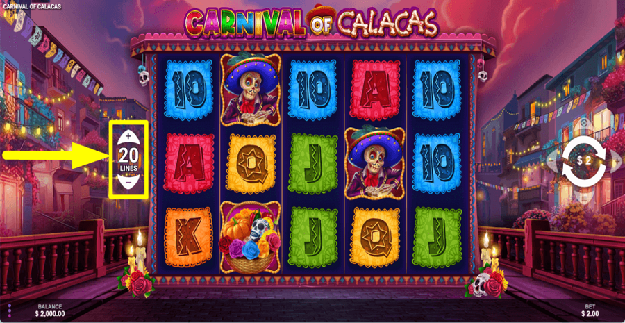Carnival Of Calacas Adjustable Paylines