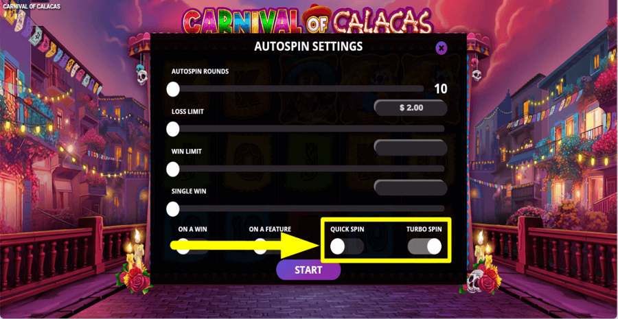 Carnival Of Calacas Fast Play Feature