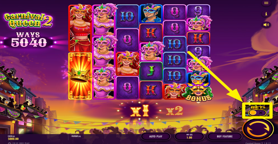 Carnival Queen 2 Bet Plus