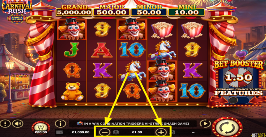 Carnival Rush Adjust Bet