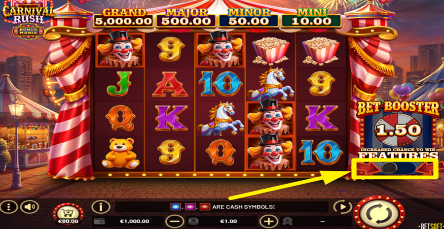 Carnival Rush Bet Booster