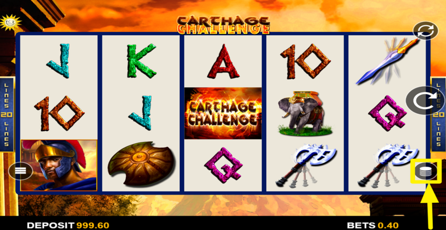 Carthage Challenge Adjust Bet