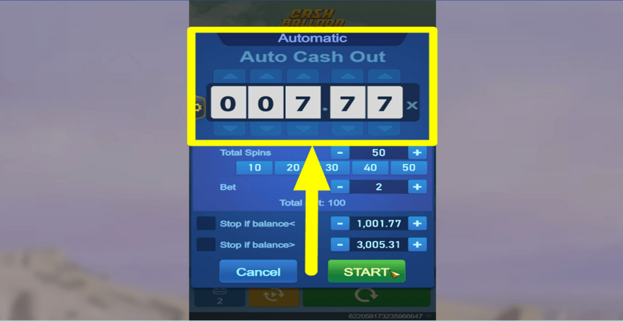 Cash Balloon Auto Cashout Feature