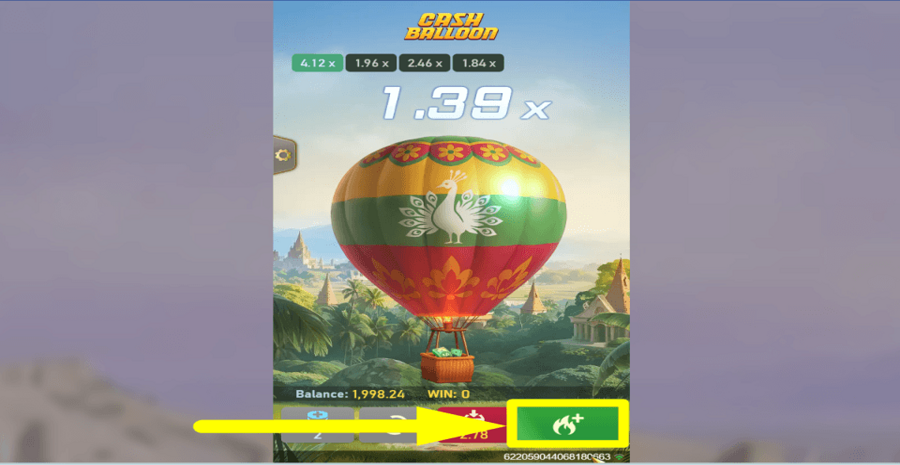 Cash Balloon Launch Button