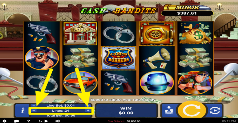 Cash Bandits Adjust Bet Lines