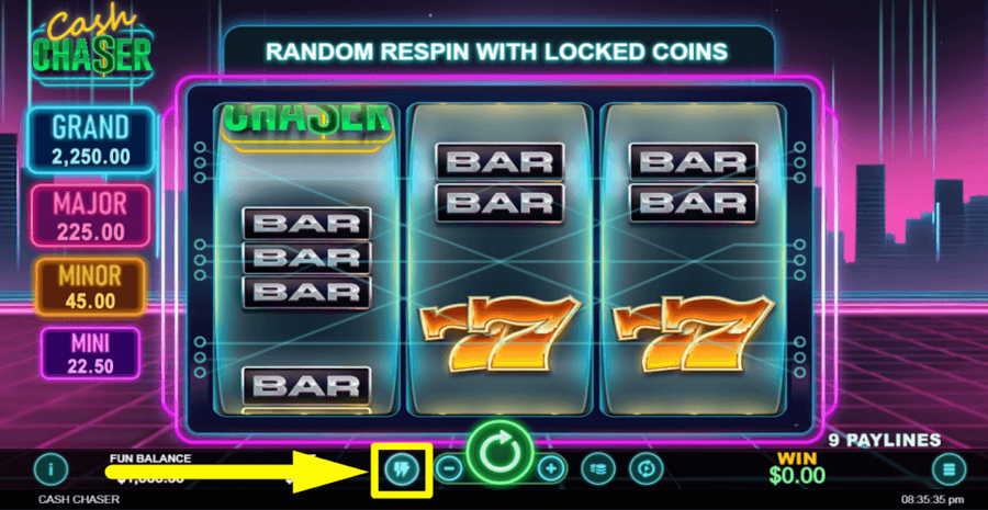 Cash Chaser Turbo Feature
