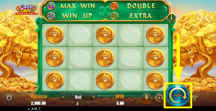 Cash Coin Spin Button